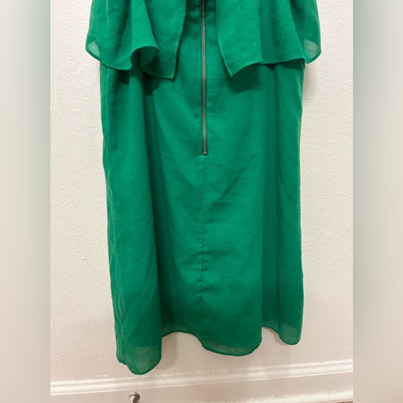 Alice + Olivia Etta Ruffle Mini Dress in Kelly Green - Picture 6 of 9